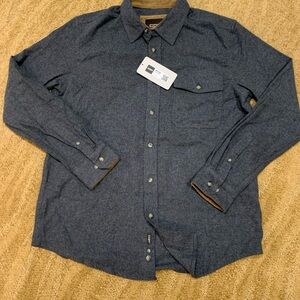 CQR Men's Medium Gear Tactical Series Gray Long Sleeved Buttoned Flannel Shirt